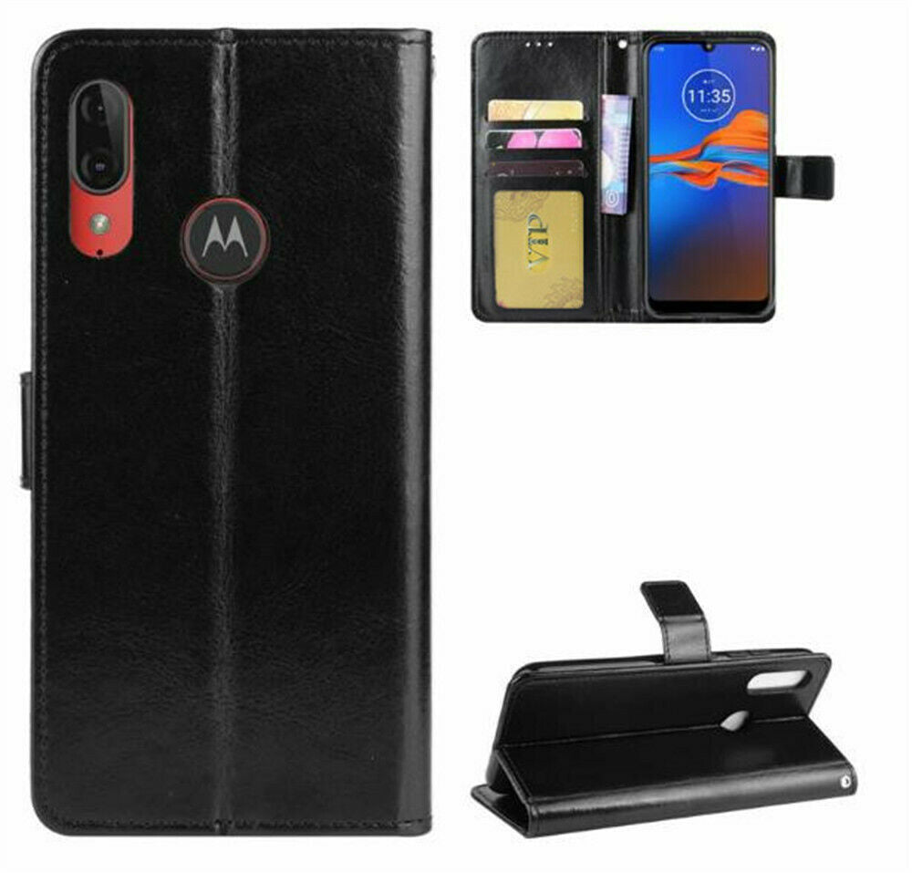 Leather Folio Wallet Case for Motorola Moto E6 Leather Folio Wallet Case for Motorola Moto E6